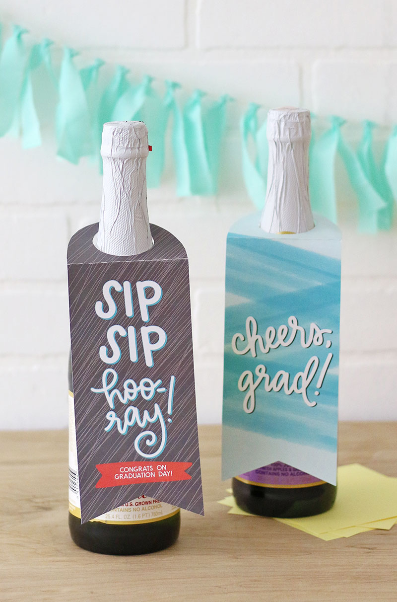 graduation gift idea - printable bottle tags
