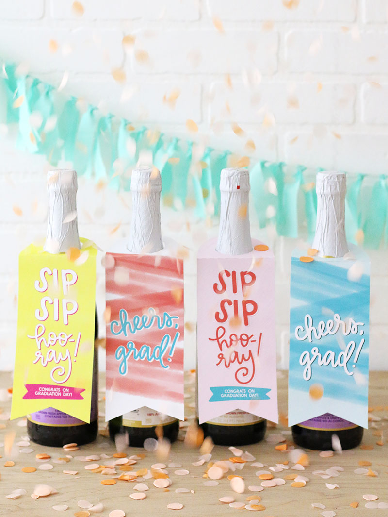 graduation gift idea - printable bottle tags