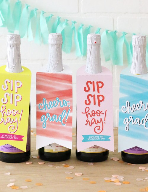 graduation gift idea - printable bottle tags