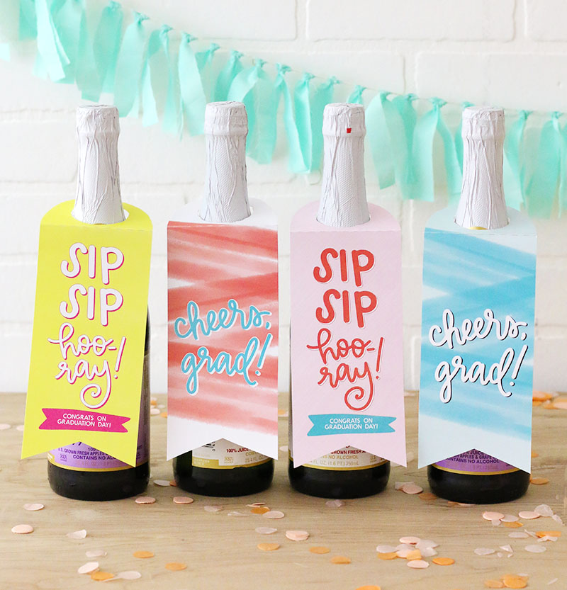 graduation gift idea - printable bottle tags