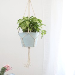 learn how to make your own simple diy macrame plant hanger - full photo instructions - perfect for beginners