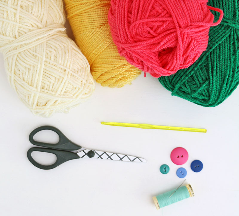 crochet glasses pouch supplies