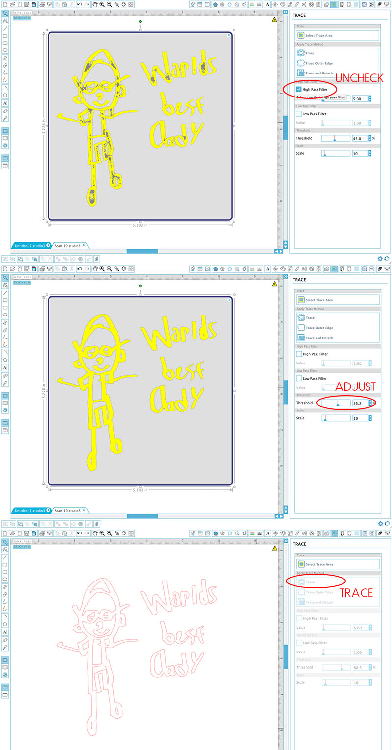 how to trace in silhouette studio