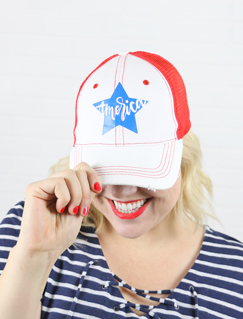 fourth of july cap - free patriotic cut files