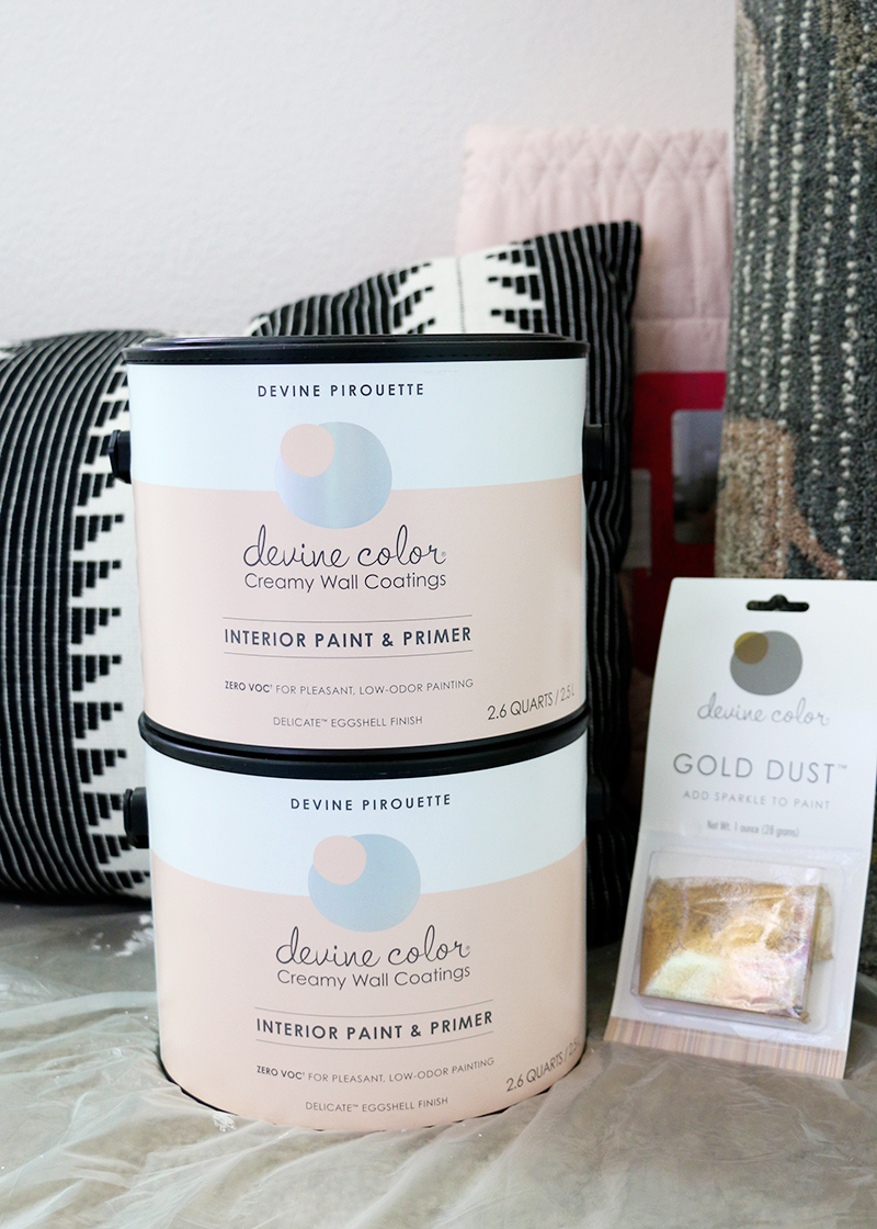 devine color pirouette paint - diy scalloped wall