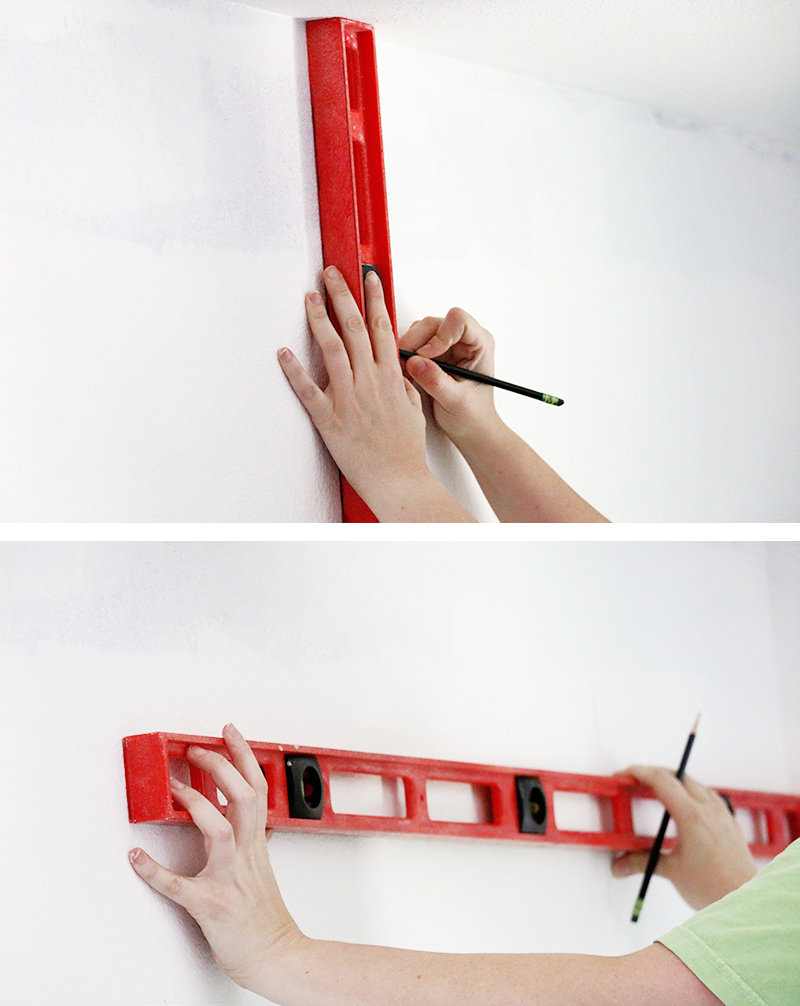 mark line - how to paint a diy scalloped wall - cute modern scalloped girls room