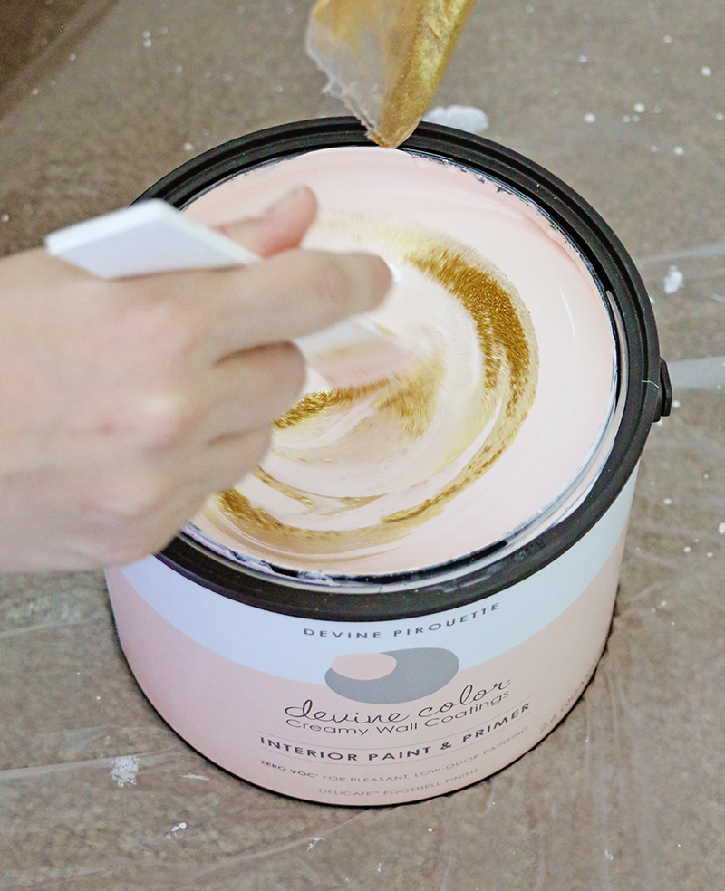 mix in sparkle dust - devine color pirouette paint