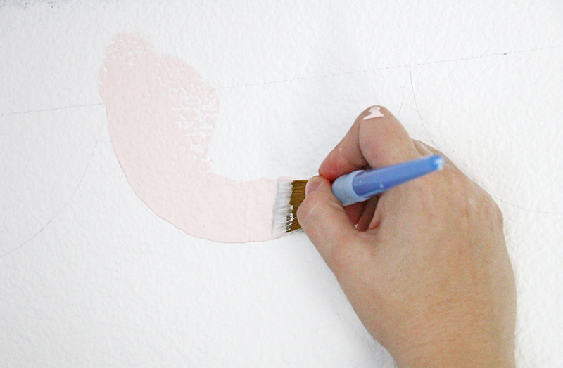 paint - how to paint a DIY scalloped wall