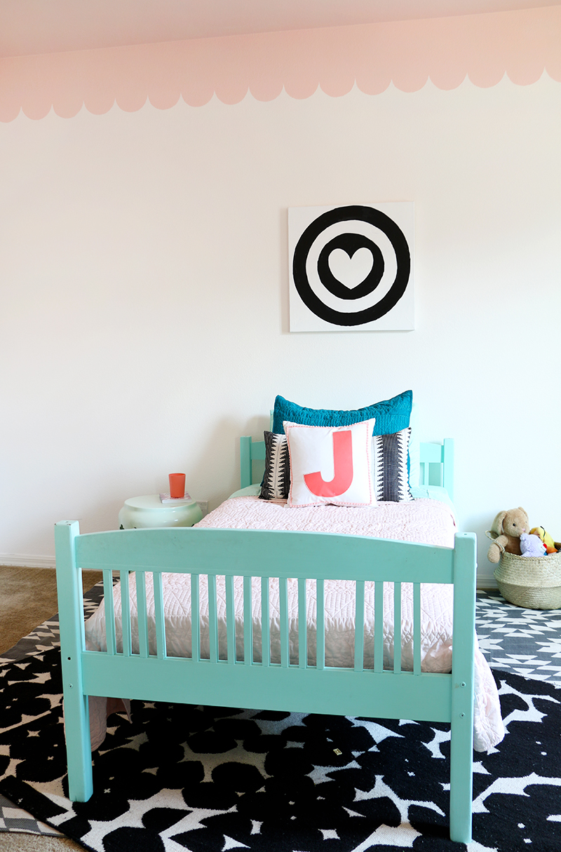sweet and modern girl's room makeover