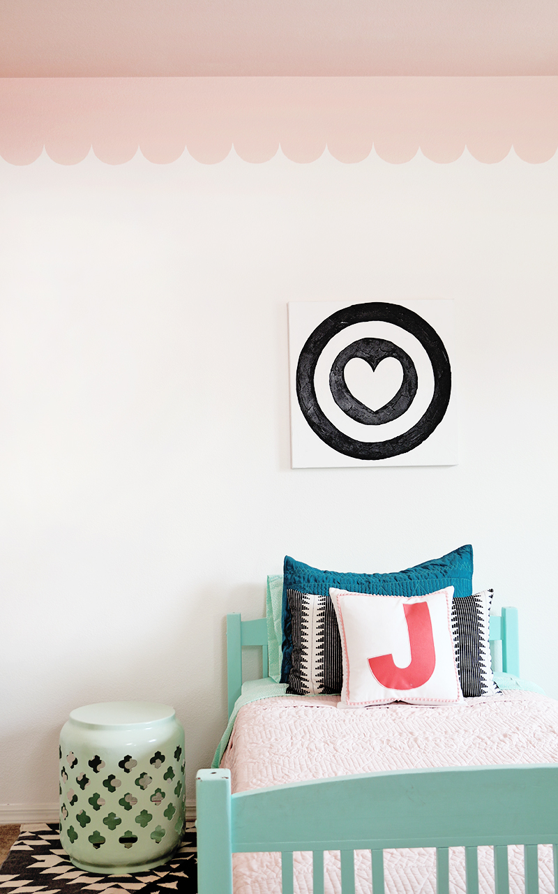 sweet scalloped girls room makeover