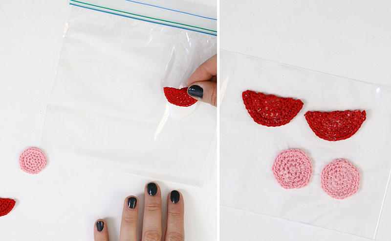 stiffener - crochet earrings