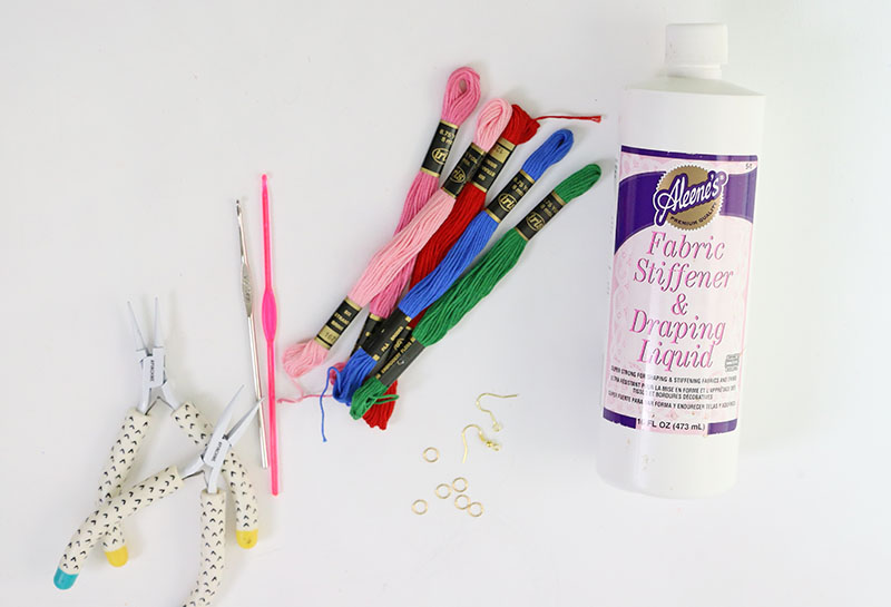crochet earrings supplies