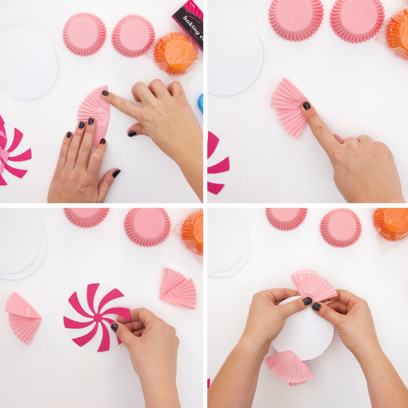 make swirl candies - diy halloween candy banner