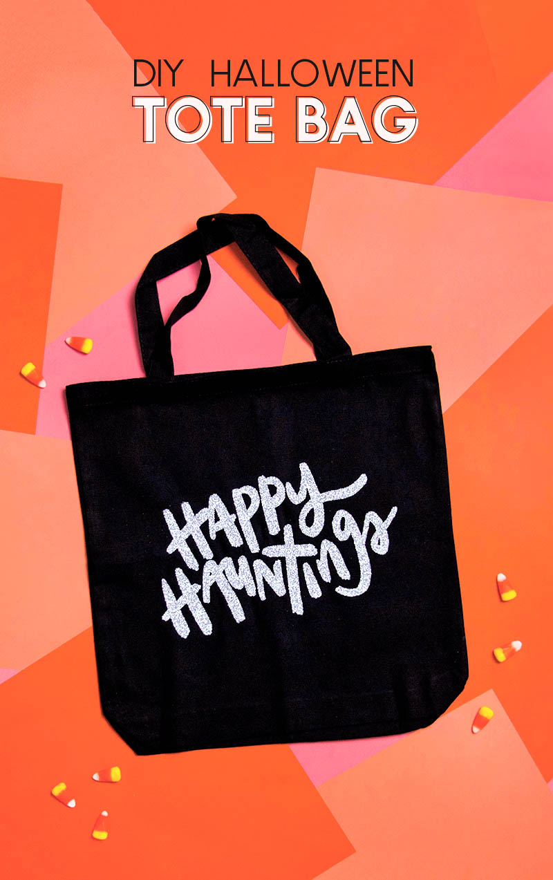 diy happy hauntings halloween tote bag free svg cut file