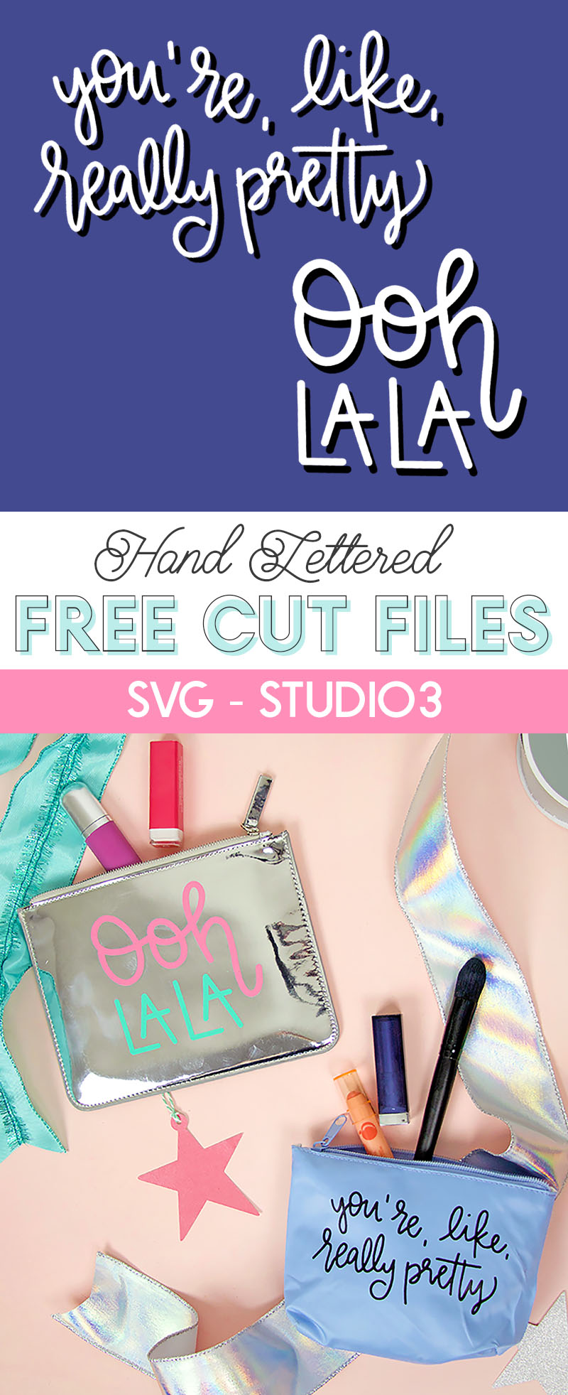 free beauty gift svg cut files - love those pouches