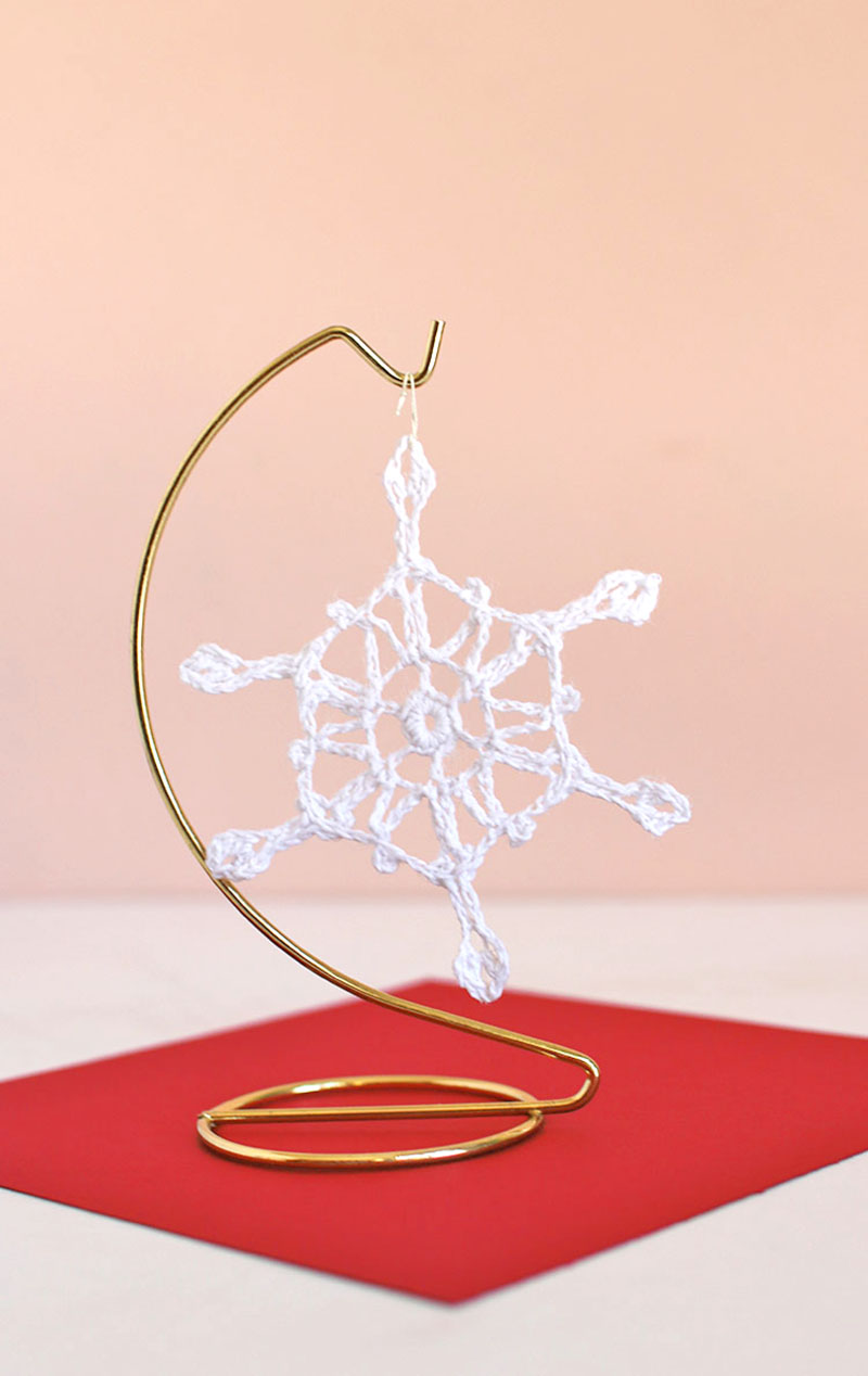 crochet snowflake ornament