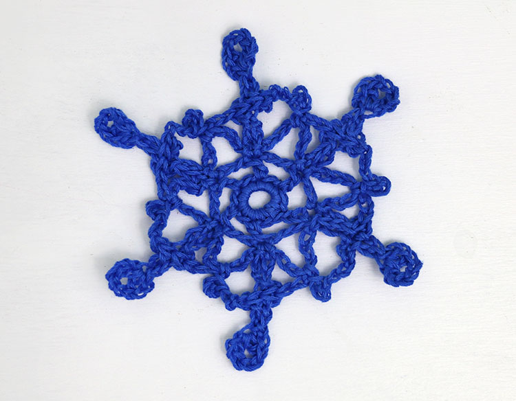 step four - crochet snowflake