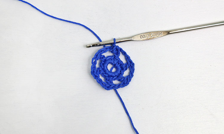 step two - crochet snowflake