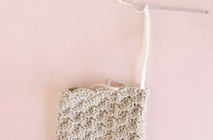 crochet stocking - add the cuff