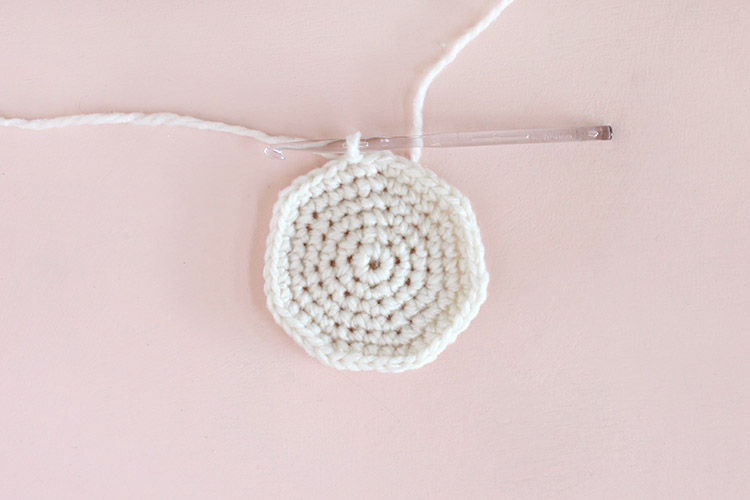 crochet christmas stocking step one