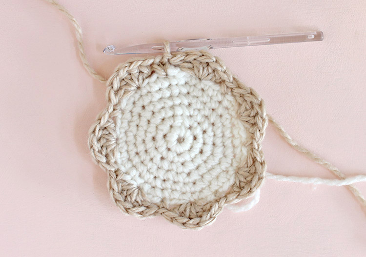 crochet christmas stocking step two
