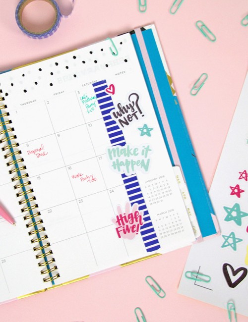 how to make stickers with the silhouette cameo - diy planner stickers using svg files