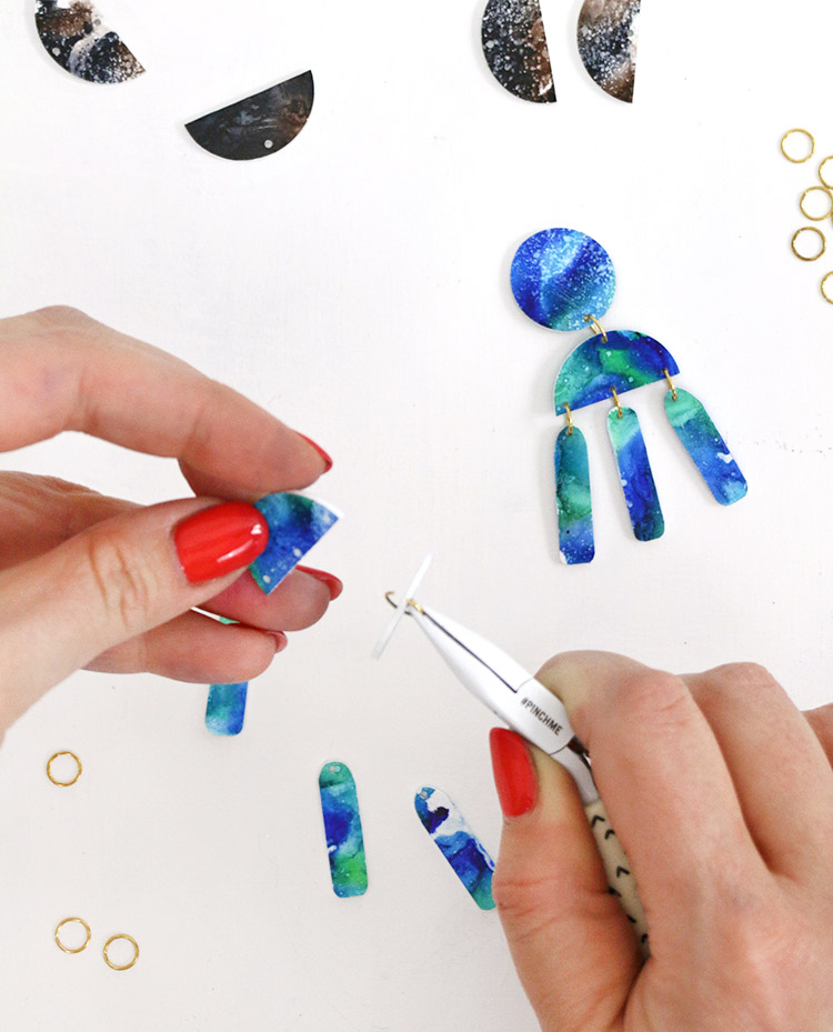 assemble diy statement earrings