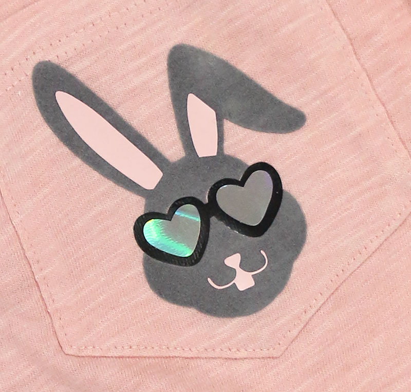 cool bunny boys easter shirt detail