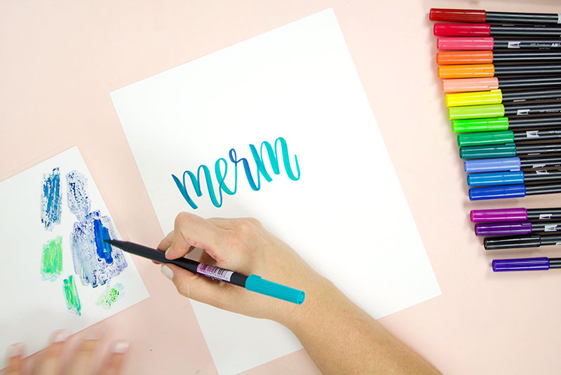 tombow brush lettering tutorial