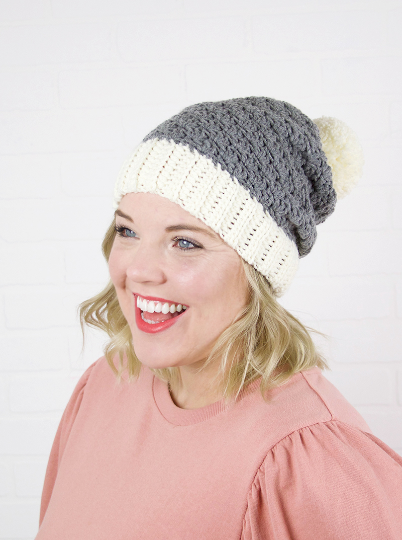 slouchy shell crochet beanie pattern
