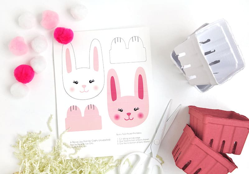 diy paper bunny basket supplies