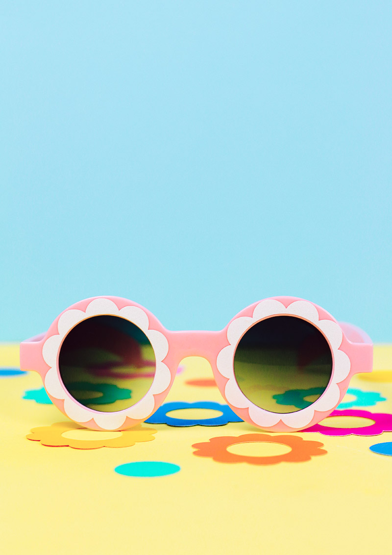 diy custom flower sunglasses