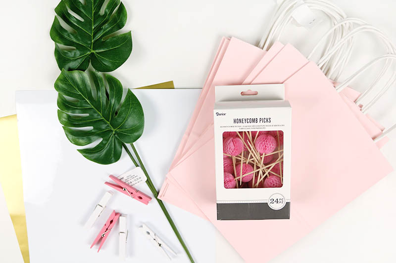 tropical gift bag supplies