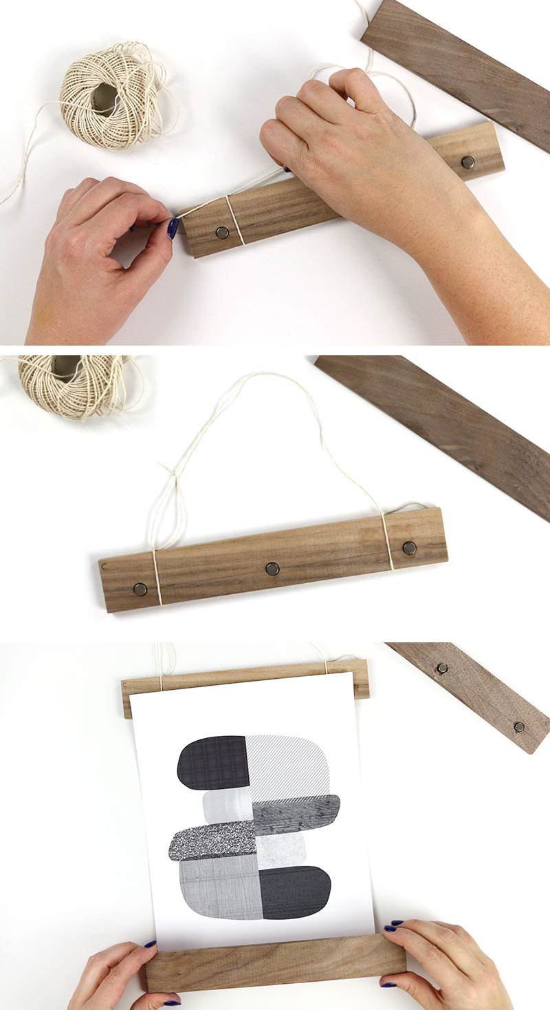 assemble print hanger