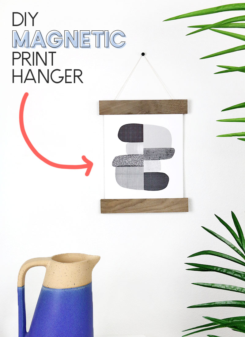 DIY magnetic print hanger