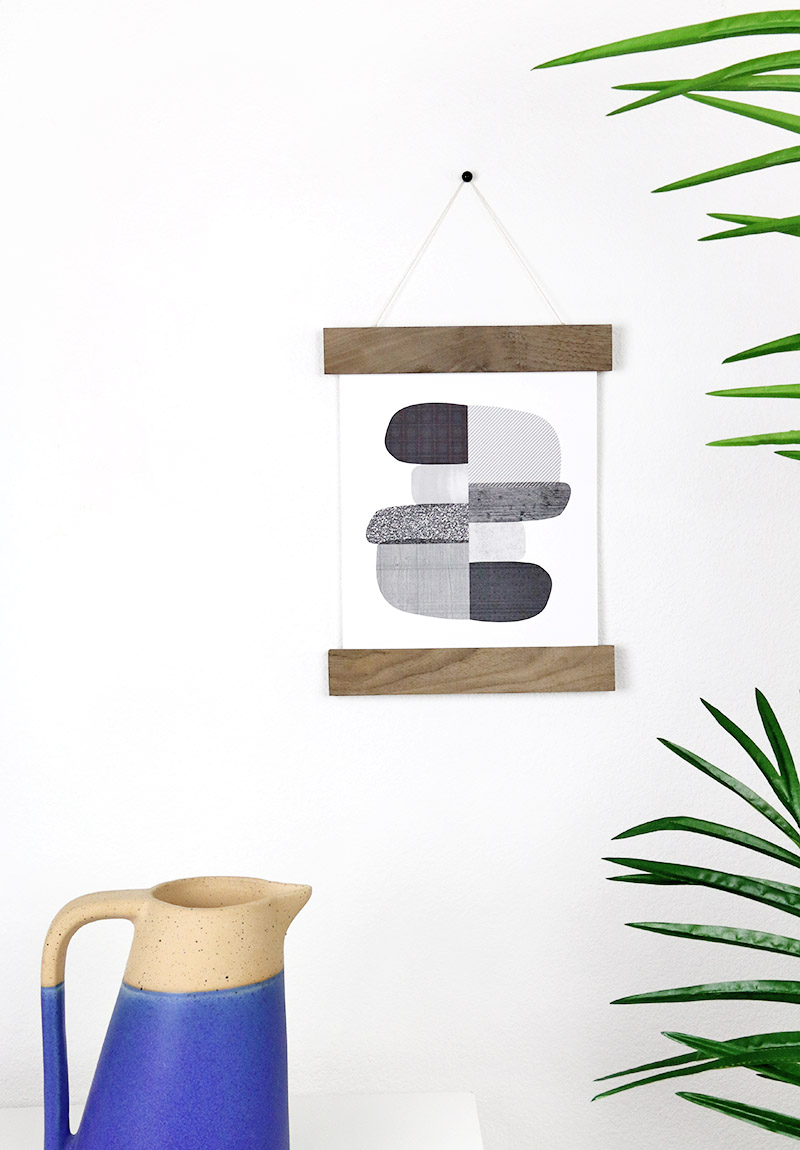 diy magnetic print hanger