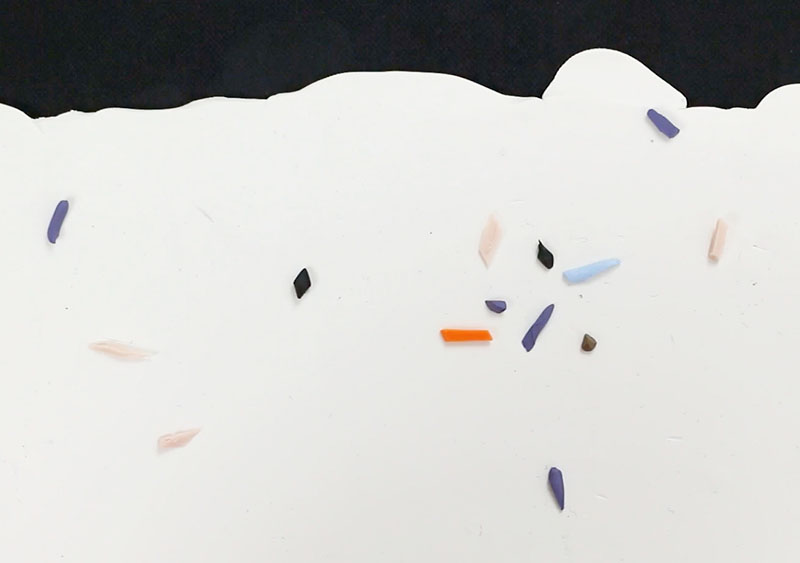 place pieces for diy clay terrazzo planter