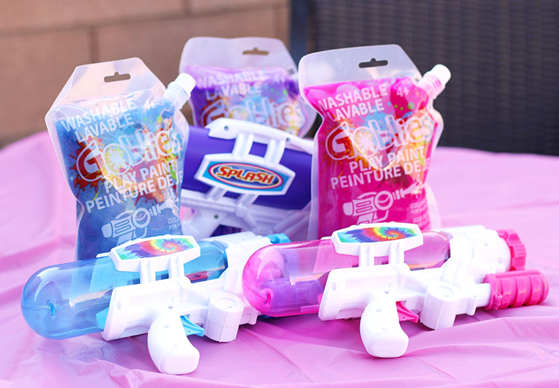 goblies play paint and squirt guns