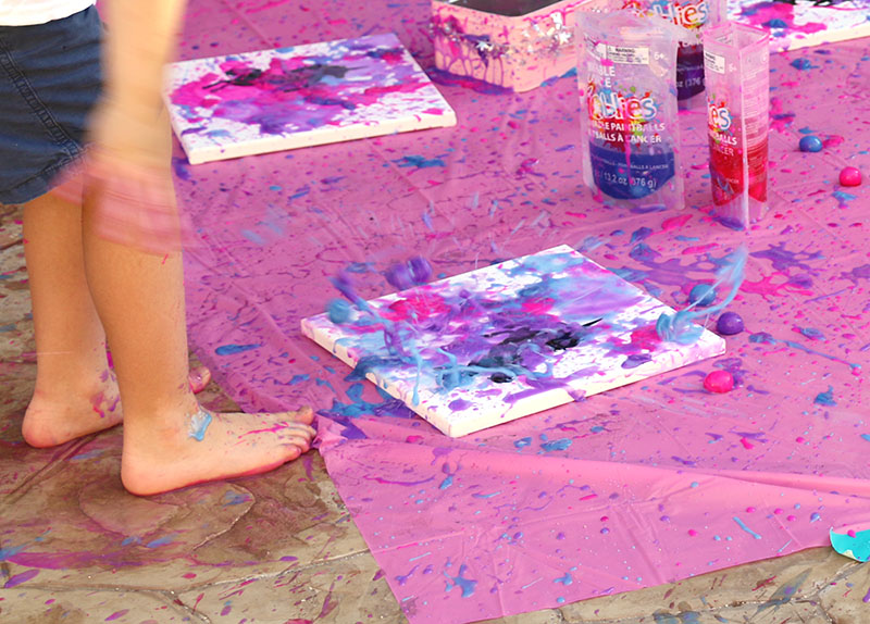 goblies splatter diy unicorn art for unicorn party activity