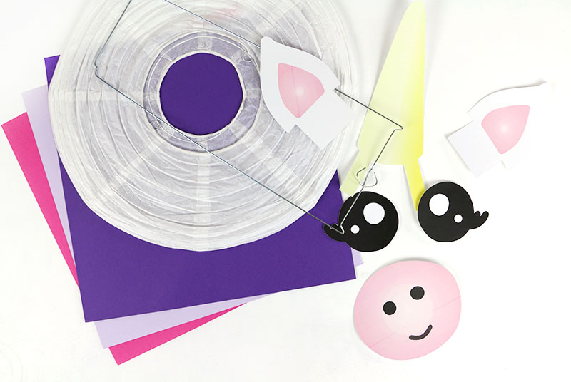 diy unicorn lantern supplies