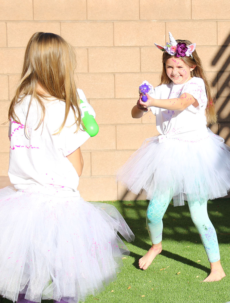 unicorn paint party paint fight activity