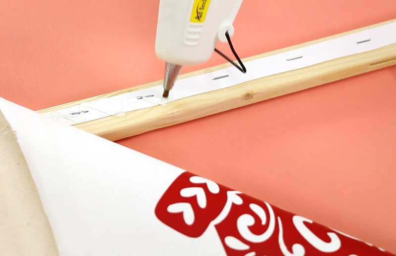 glue on frame for diy reverse canvas