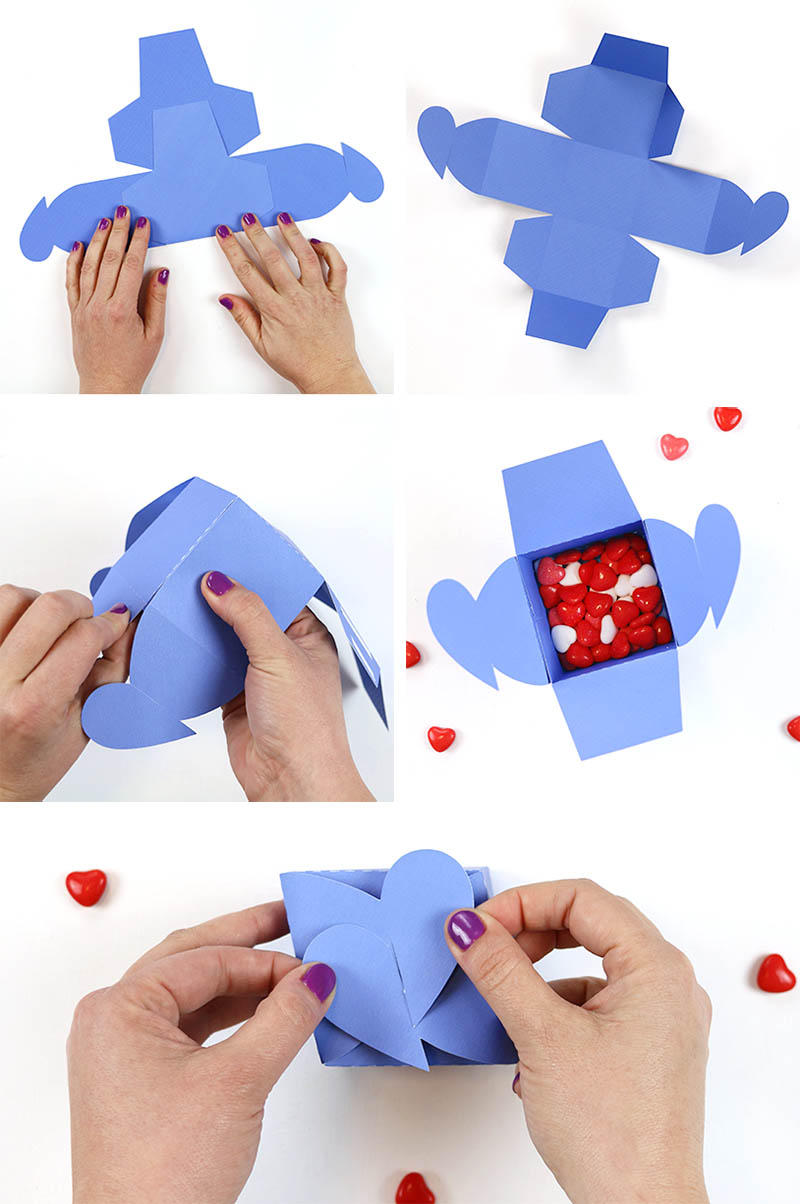 assemble heart tab box