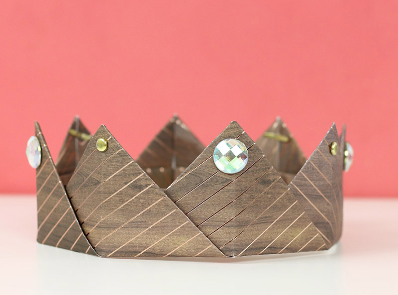 brown origami crown