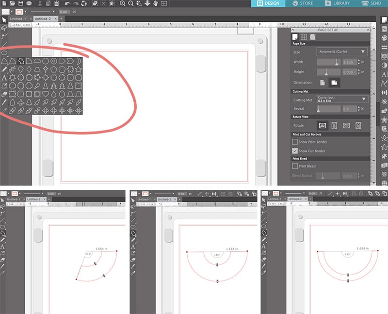 adjusting flexishapes in silhouette studio for clay earrings