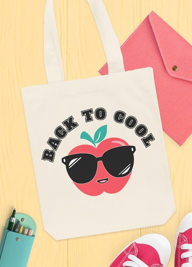 diy tote bag made with back to cool svg