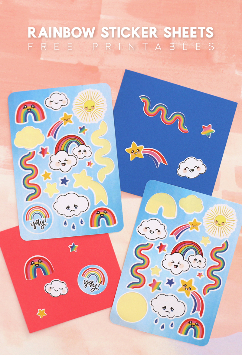 Free Printable Rainbow Sticker Sheets - Persia Lou