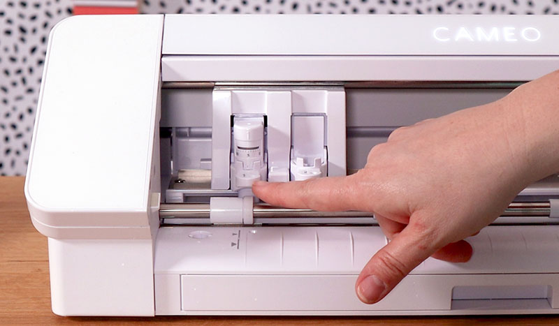 Autoblade inserted into first tool holder of the Silhouette Cameo 4.