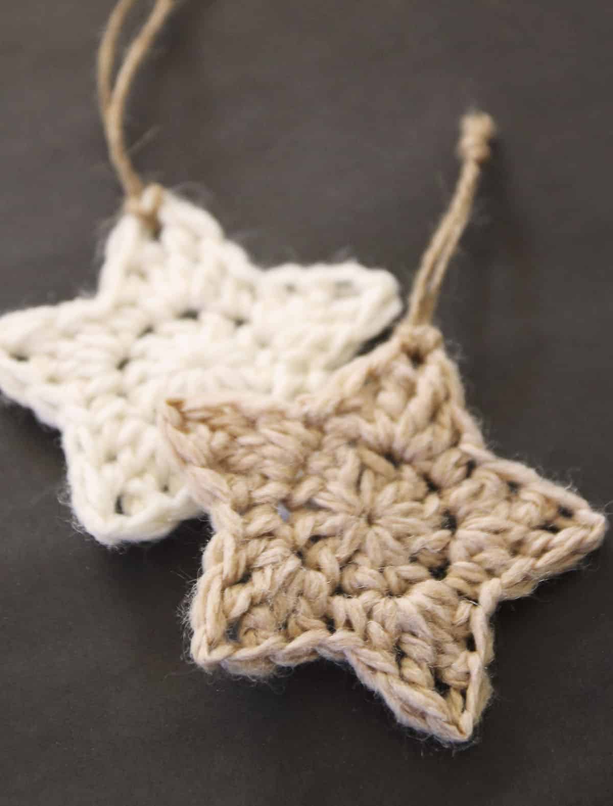 crochet star ornaments