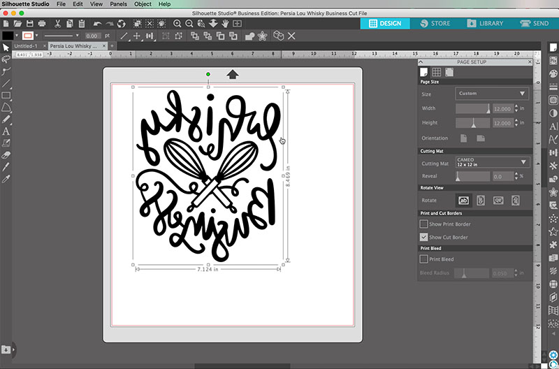Mirroring design in the Silhouette Studio software